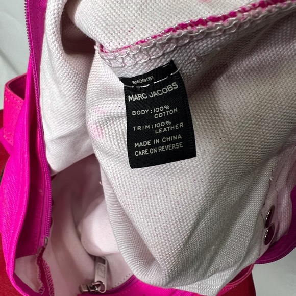 Jacob’s by Marc Jacobs Canvas pink Tote Bag Purse Shoulder - Picture 3 of 12